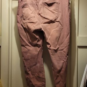 Pink wash jeans